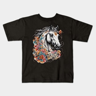 Horse Drawing Kids T-Shirt